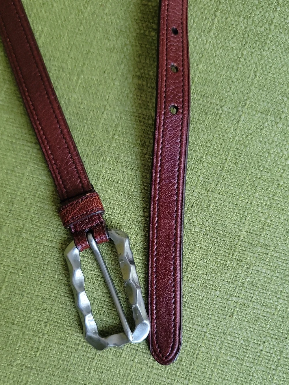 Prada Vintage Women's Leather Belts Silver Buckle